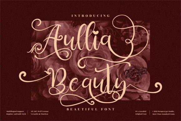 Aullia Beauty: A Refined Script Typeface for Modern Editorial Design