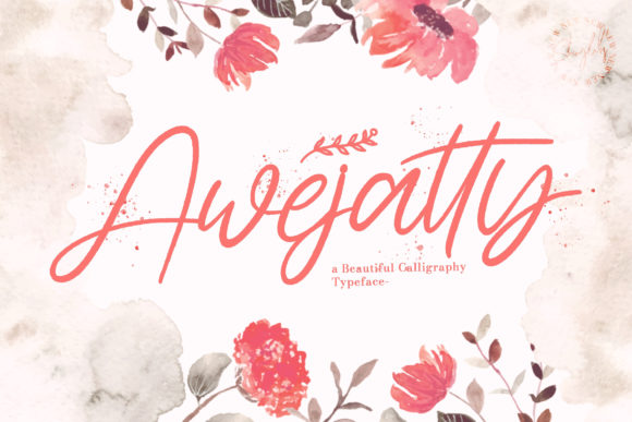 Awejatty: A Refined Script Font for Editorial Elegance