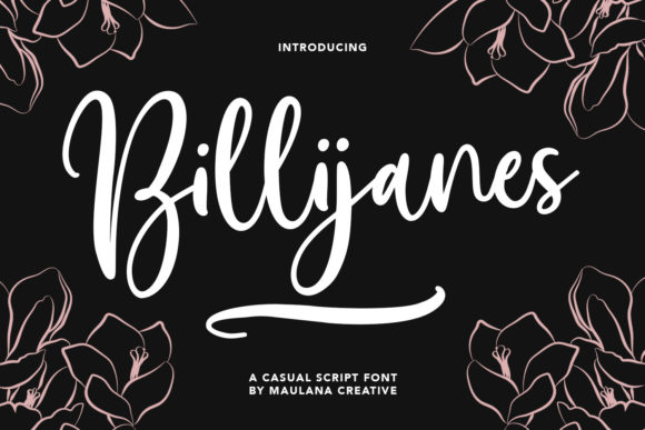 Billijanes: A Relaxed Script Font for Editorial Design