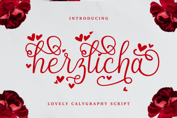 Herzlicha Font for Elegant Handmade Designs