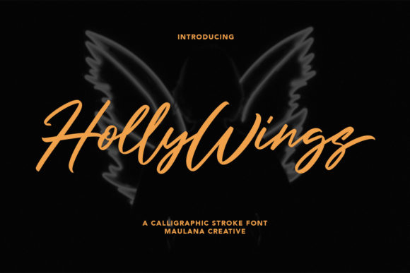 Holly Wings Font for Editorial Design