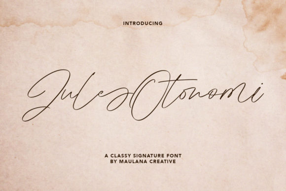 Jules Otonomi: A Refined Script Font for Elegant Editorial Design