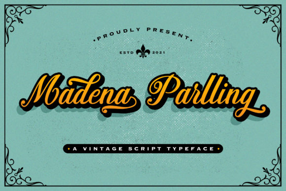 Madena Parlling: A Bold Script Typeface for Editorial Design
