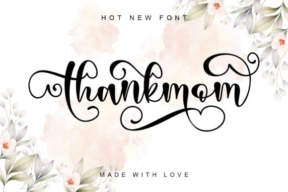 Thankmom Script Font for Editorial Design
